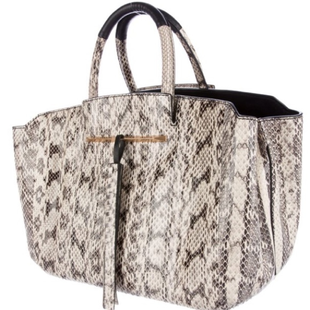 B Brian Atwood Gloria East/West Snakeskin Tote